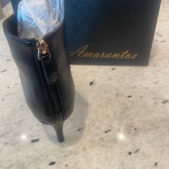 AMARANTOS Fashion Pointed Toe Zip Up Dress Kitten Heel Ankle Boots, size 6 - Picture 9 of 12